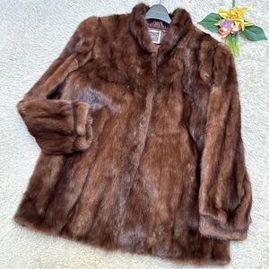 Luxury mink fur coat